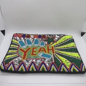 From St. Xavier beaded crossbody/clutch purse